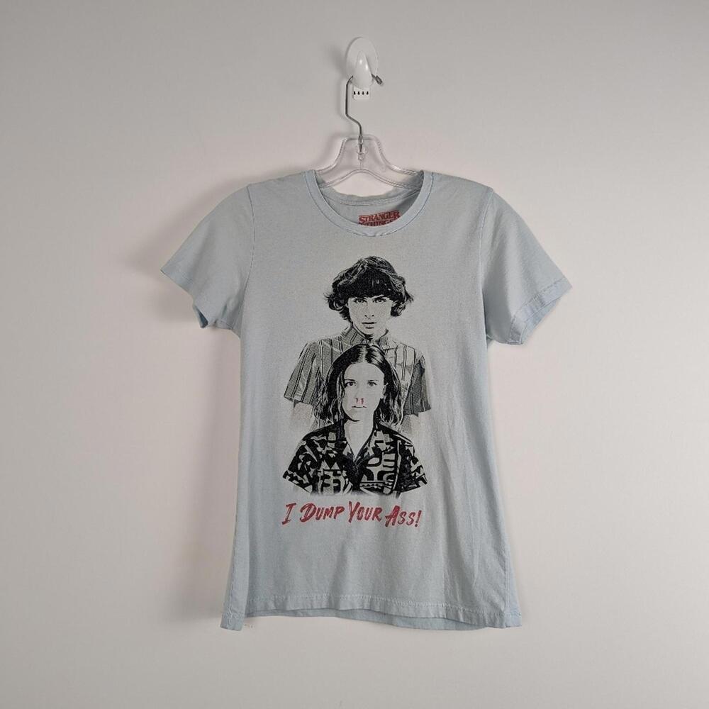 Graphic Print Cotton T-Shirt with Iconic Phrase - Size M